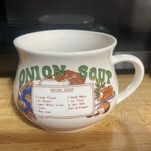 Vintage Onion Soup Mug with Recipe